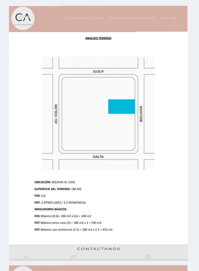 Lote Bolivar 3300 